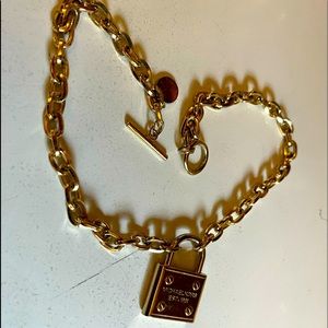 Michael Kors Goldtone Padlock Necklace